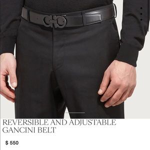 BRAND NEW NEVER WORN! FERRAGAMO REVERSIBLE AND ADJUSTABLE GANCINI BELT